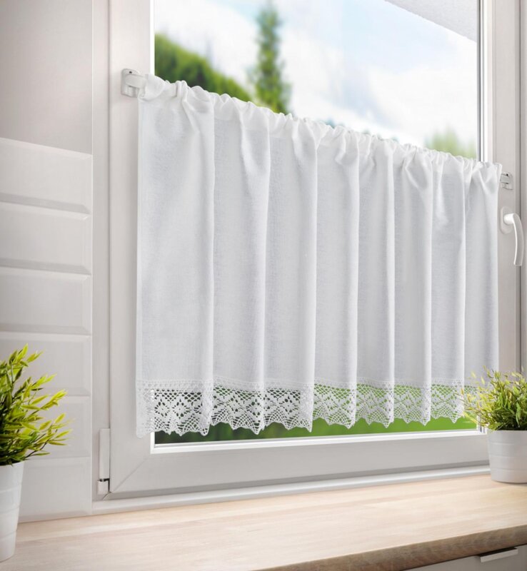 Firana gotowa Clarie biała 150 x 60 cm – rozprasza światło
