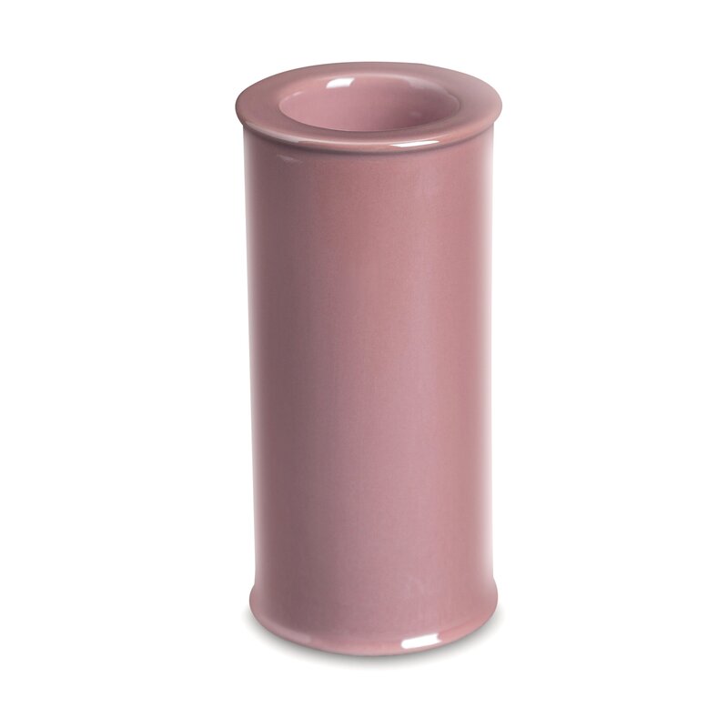 Świecznik ceramiczny różowy fi 7 x 15 cm – stworzy magiczny nastrój