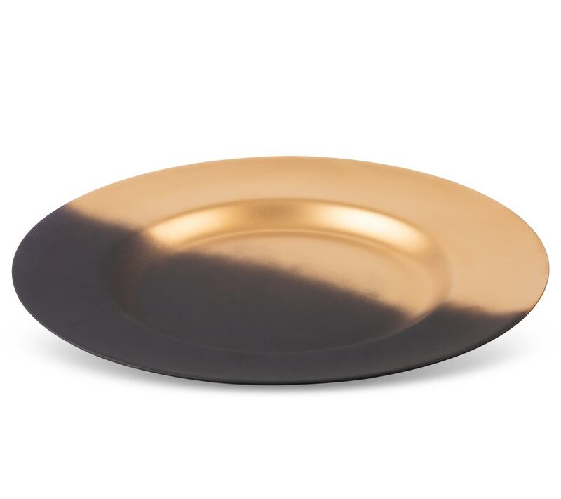 Patera szklana Kaja czarna fi 33 x 4 cm – idealna na owoce