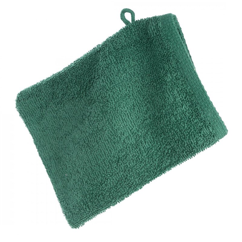 Ręcznik gładki ciemnozielony 16 x 21 cm – delikatny dla skóry