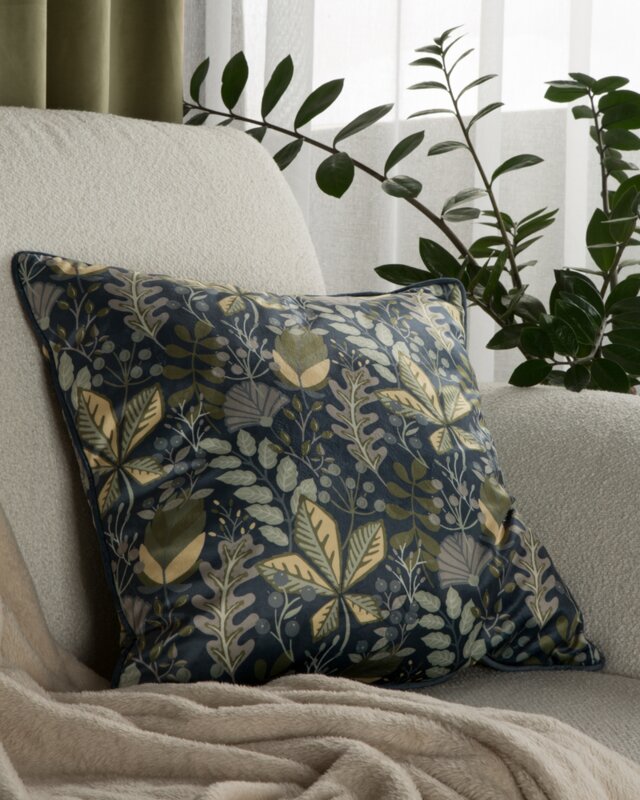 Poszewka welwetowa Velvet 107 granatowa 45 X 45 cm – aksamitna w dotyku