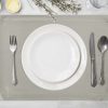 Obrus gładki Melinda srebrny 85 x 85 cm – elegancki wystrój stołu