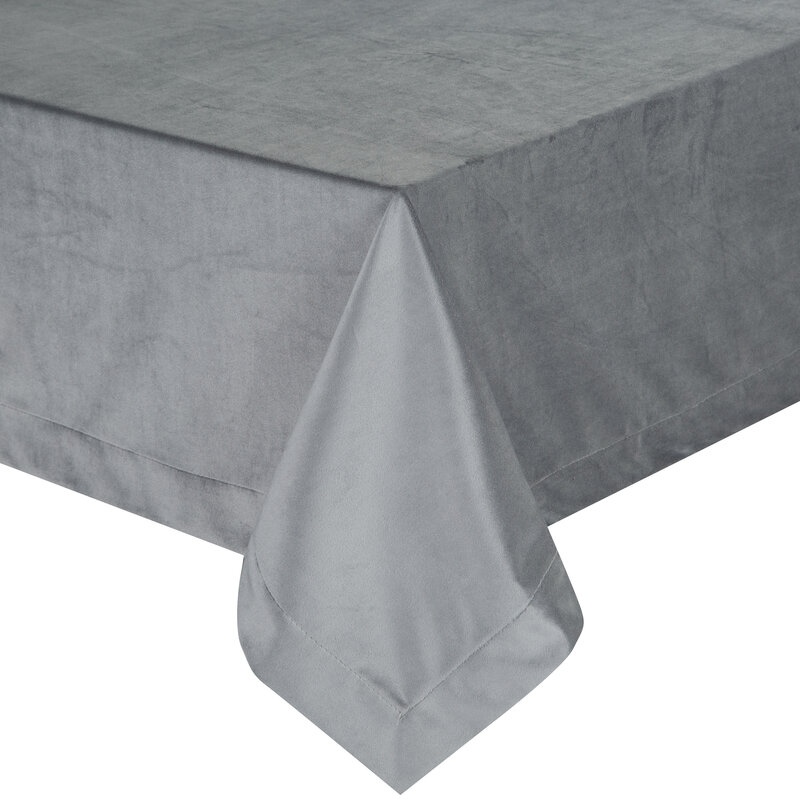 Obrus gładki Melinda stalowy 140 x 220 cm – łatwy w czyszczeniu
