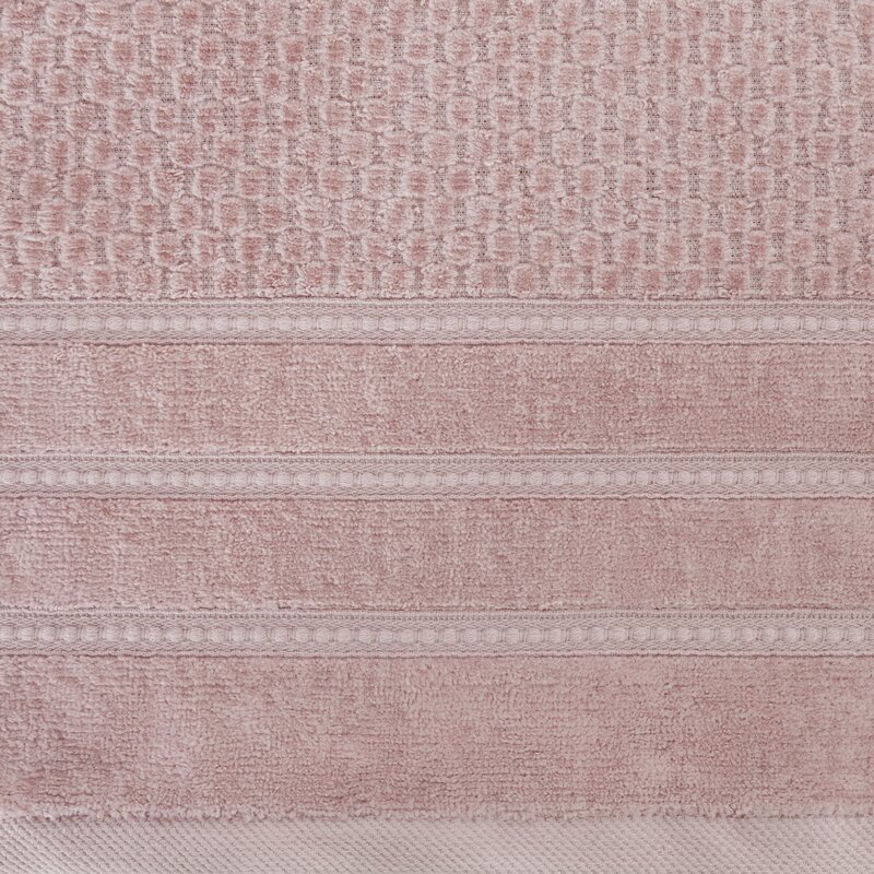 Ręcznik kąpielowy bawełniany Adore ciemnoróżowy 70 x 140 cm bordiura – miękki i chłonny