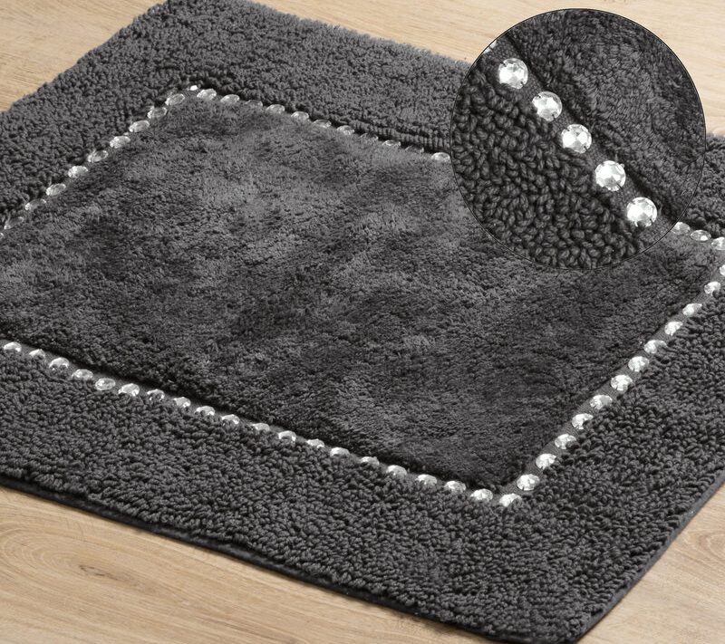 Dywanik łazienkowy Chic stalowy 60 x 90 cm – miękki i stylowy