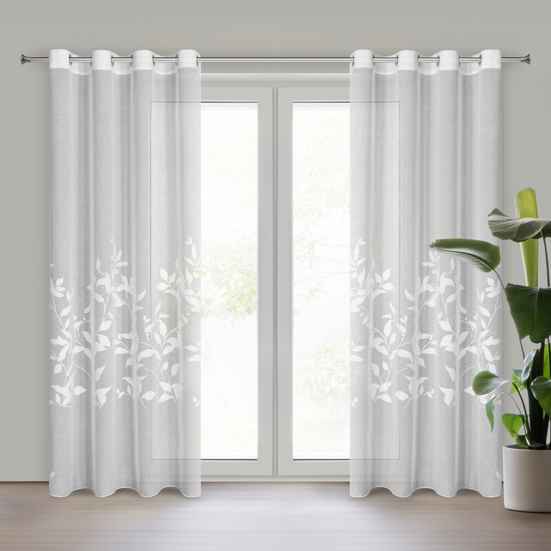 Firana gotowa Estella biały 140 x 250 cm – rozświetla wnętrze