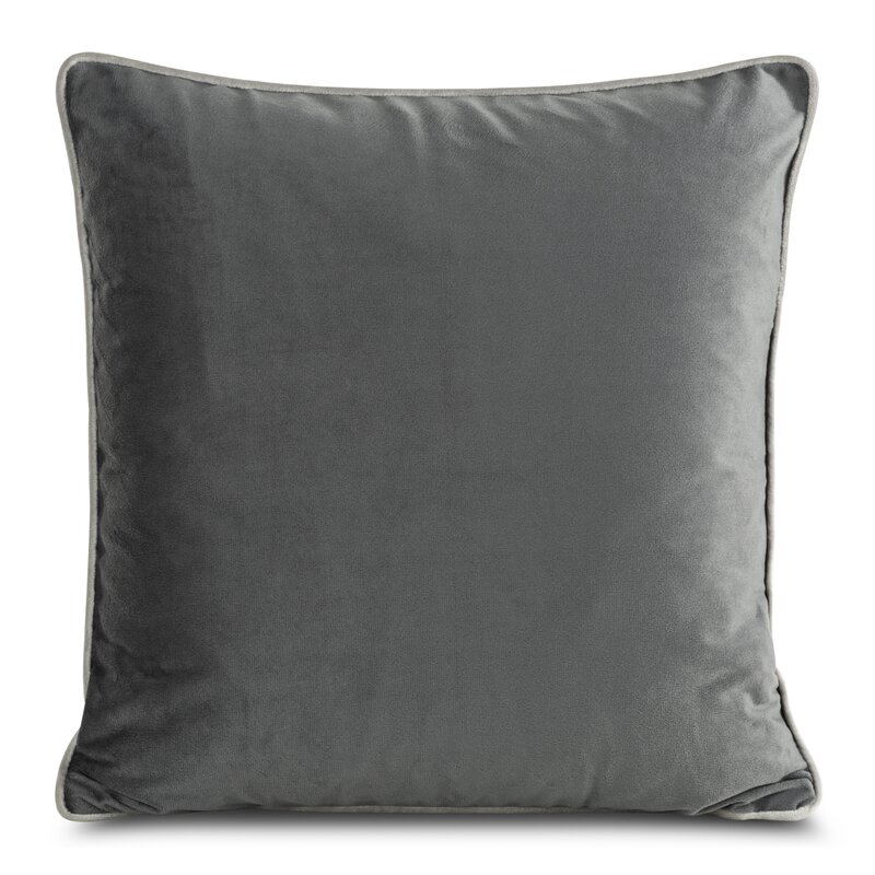 Poszewka velvet stalowa 60 x 60 cm – doda przytulności