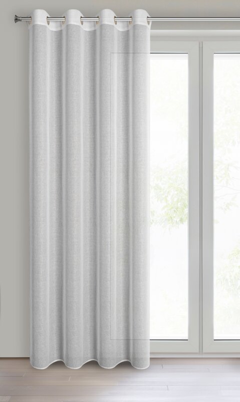 Firana gotowa Lena biała 140 X 250 CM – rozjaśnia wnętrze