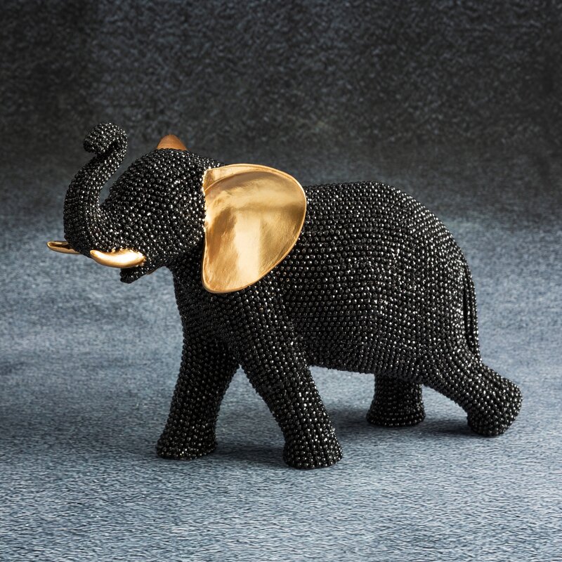 Figurka ceramiczna Eldo czarna 12 x 24 x 19 cm – doda blasku wnętrzu
