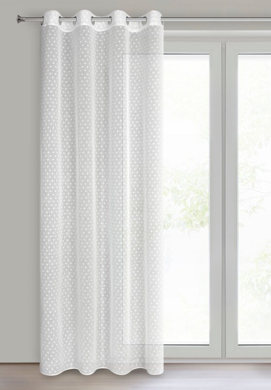 Zasłona gotowa Hania biała 140 x 250 cm – rozjaśnia wnętrze