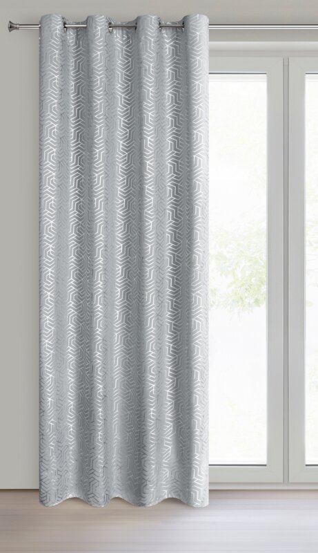 Zasłona gotowa SEMI srebrna 140 X 250 CM – rozświetla wnętrze
