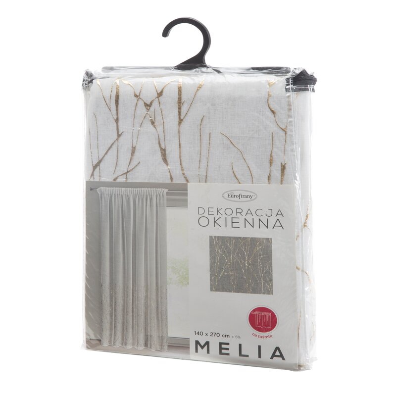 Zasłona gotowa Melia biała 140 x 270 cm – rozprasza światło