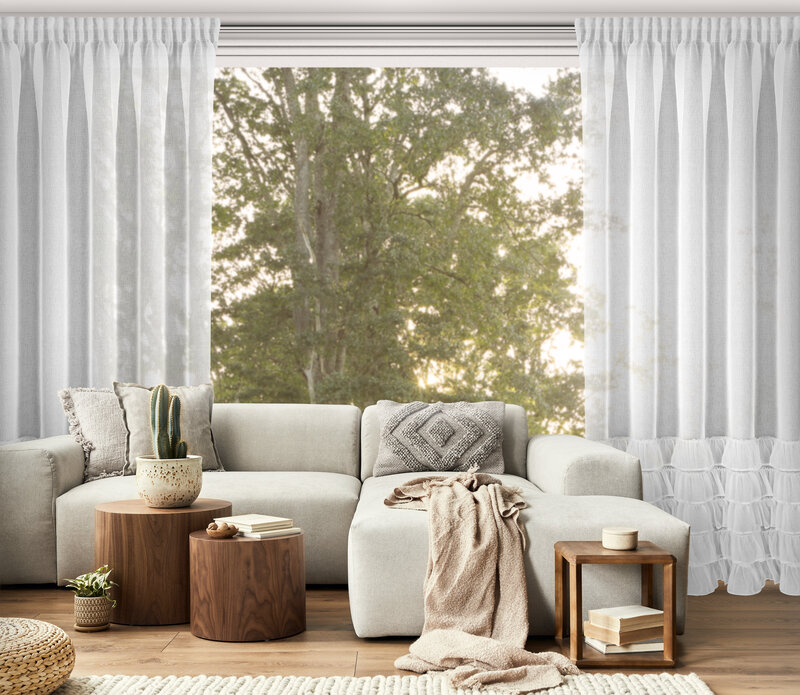 Firana gotowa DANI 1 biała 140 X 250 cm – z falbankami, lekka
