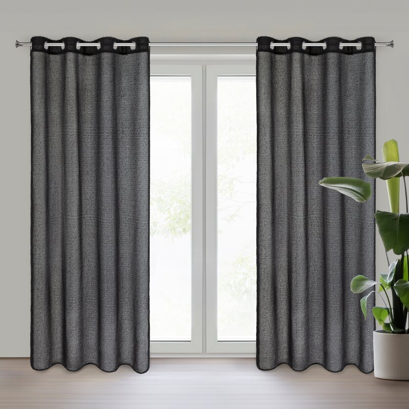 Zasłona gotowa AGIS czarna 140 X 250 cm – do salonu i sypialni