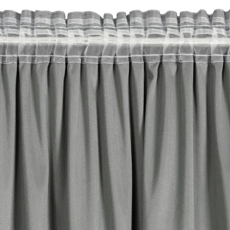 Zasłona gotowa Carli srebrna 140 x 270 cm – delikatne zaciemnienie