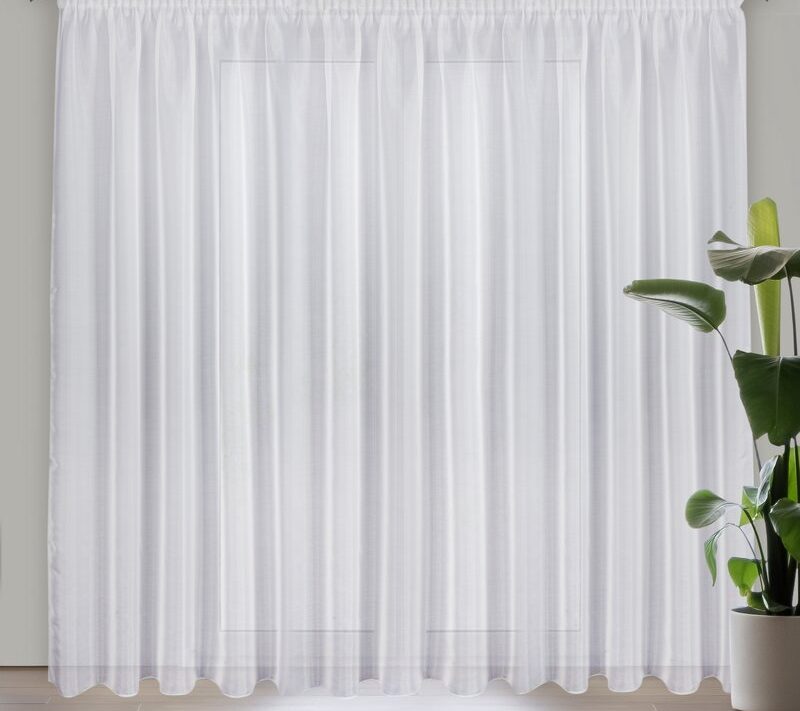 Firana gotowa Alia biała 350 x 270 cm – rozświetla wnętrze