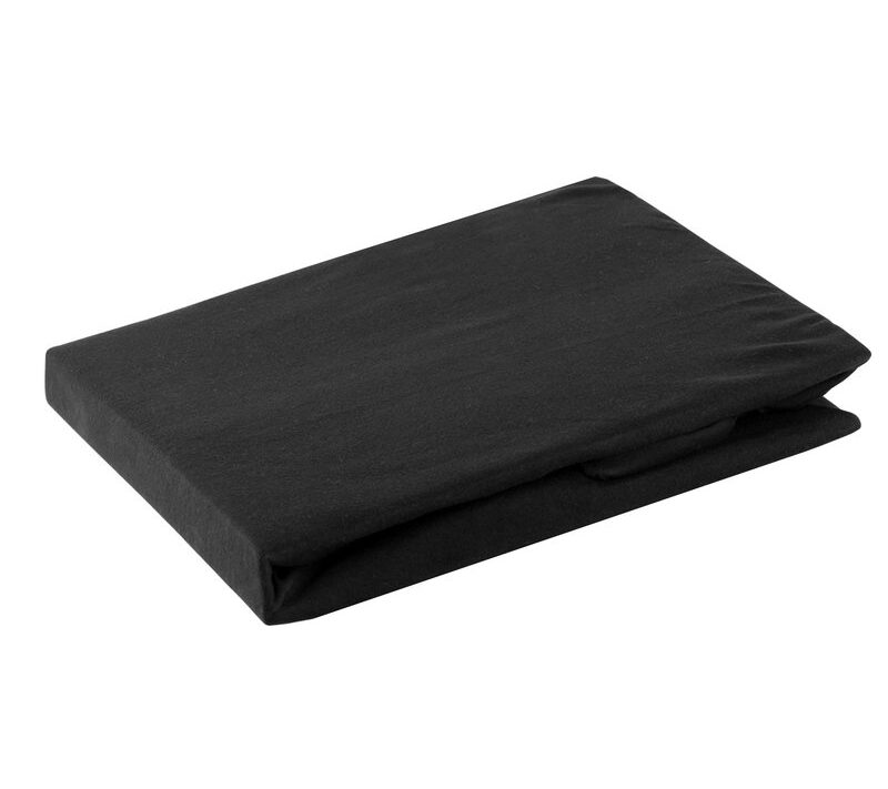 Prześcieradło jersey z gumką D91 czarne 120 X 200 X 25 CM – miękkie i dopasowujące się