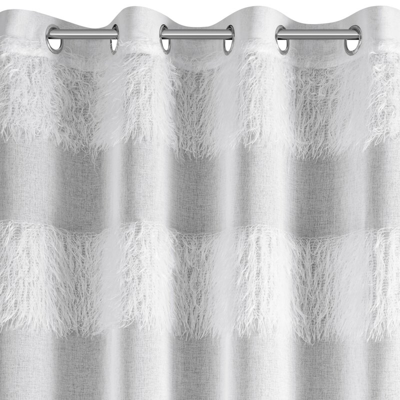 Firana gotowa Margaret 1 biała 140 X 250 cm – z delikatną aplikacją