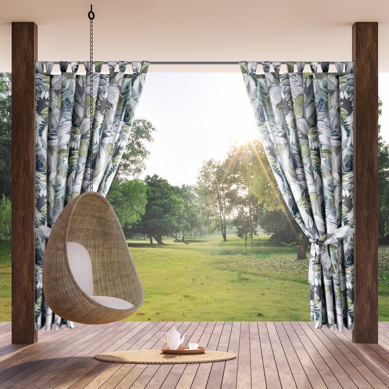 Zasłona gotowa Garden zielona 155 x 240 cm – ochrona przed słońcem