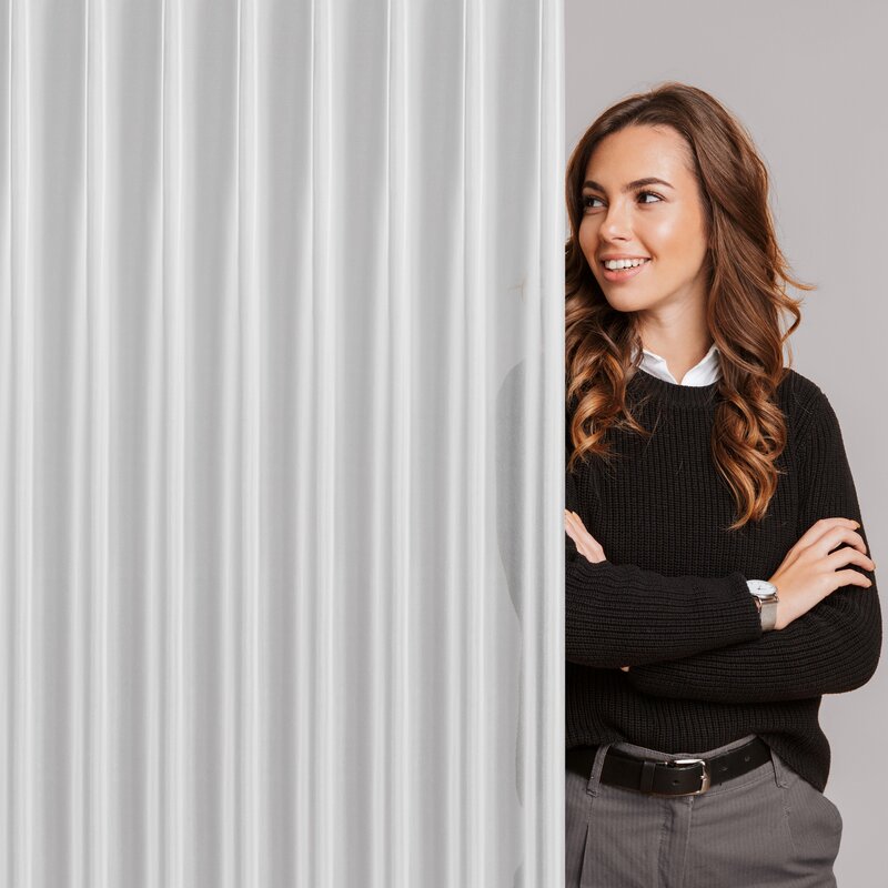 Firana gotowa Lucy biała 80 x 270 cm – miękko się układa