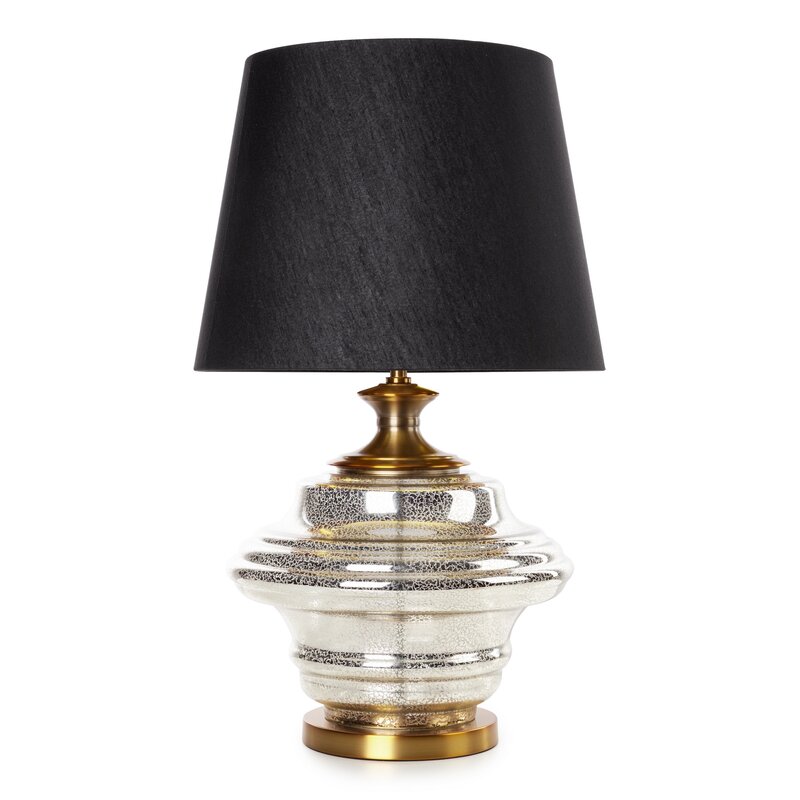 Lampa stołowa AMARI (02) czarna O 46 x 78 cm – do salonu i sypialni