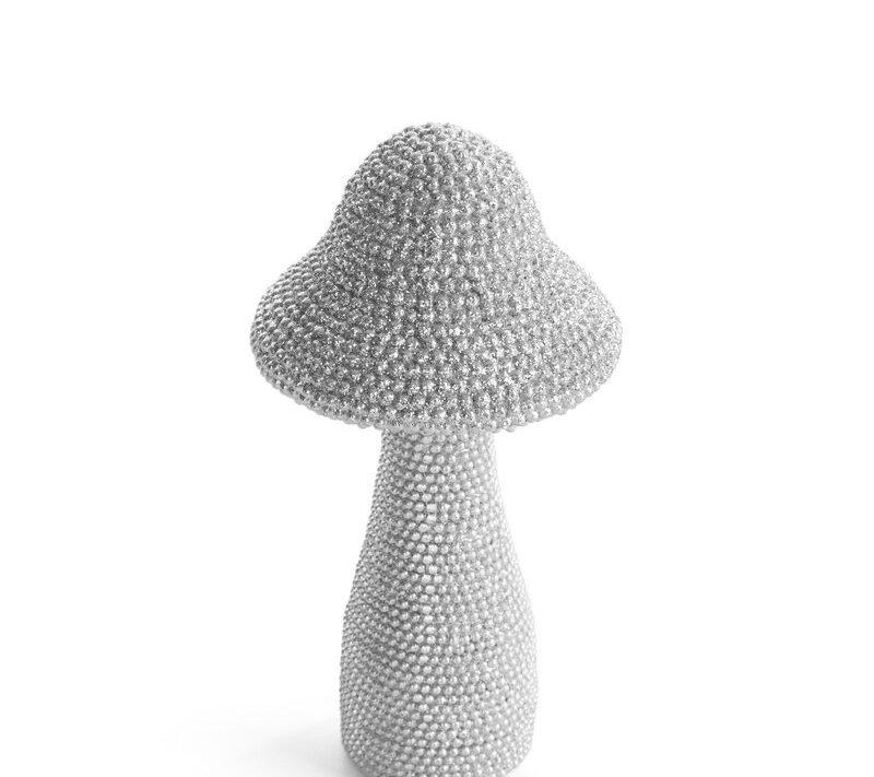 Figurka ceramiczna Eldo srebrna 8 x 8 x 14 cm – doda blasku wnętrzu