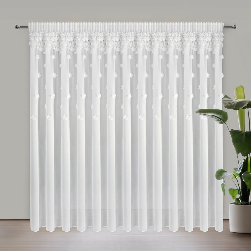 Firana gotowa Diana biała 350 x 270 cm – rozświetla wnętrze