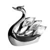 Figurka ceramiczna Mirona srebrna 27 x 8 x 26 cm – doda blasku wnętrzu