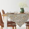 Obrus gobelinowy BOCONO musztardowy 85 X 85 cm – doda ciepła wnętrzu