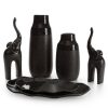 Figurka ceramiczna Mandi stalowa 11 X 7 X 30 CM – symbol szczęścia