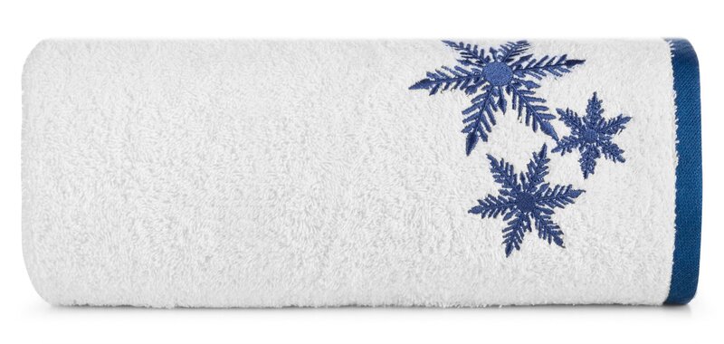 RĘCZNIK ŚWIATECZNY CAROL01 50 X 90 CM BIAŁY