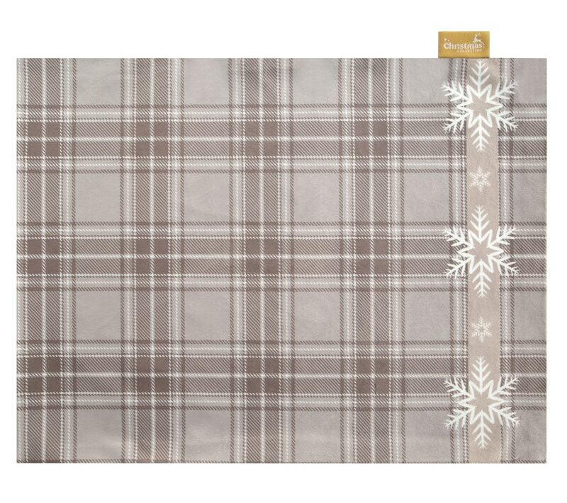 Obrus świąteczny Holly beżowy 30 x 40 cm – odporny na plamy