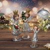 Figurka świąteczna srebrna 4 x 4 x 11 cm – elegancka dekoracja