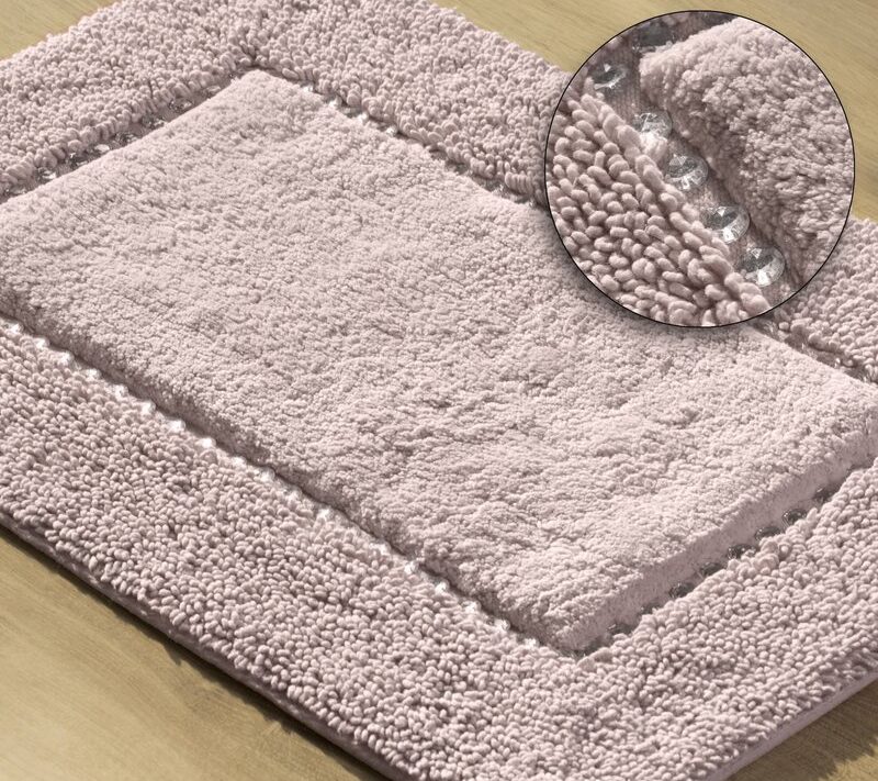 Dywanik łazienkowy Chic pudrowy róż 60 x 90 cm – miękki i przytulny