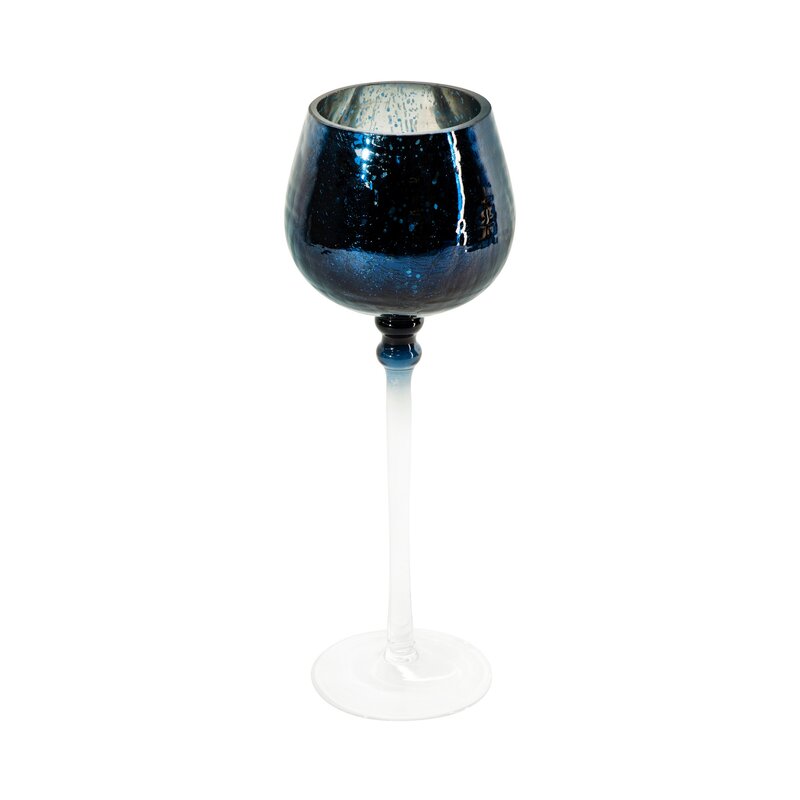 SZKLANY ŚWIECZNIK DEKORACYJNY VERRE2 O 9 X 25 CM BIAŁY