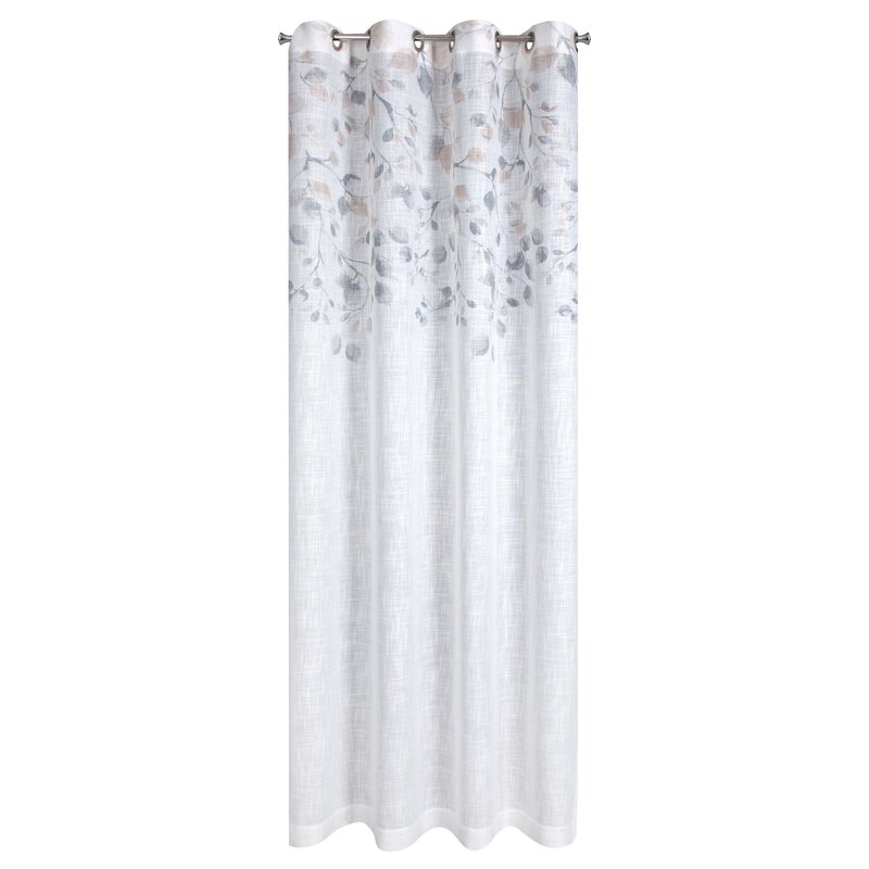 Zasłona gotowa biała 140 x 250 cm – z błyszczącą nitką
