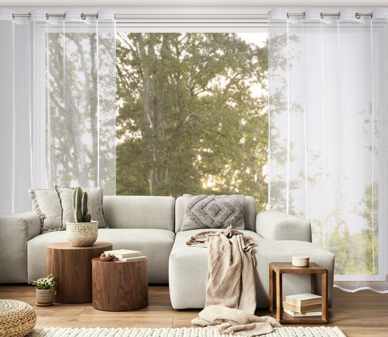FIRANA GOTOWA MEL 140 X 250 CM BIAŁY