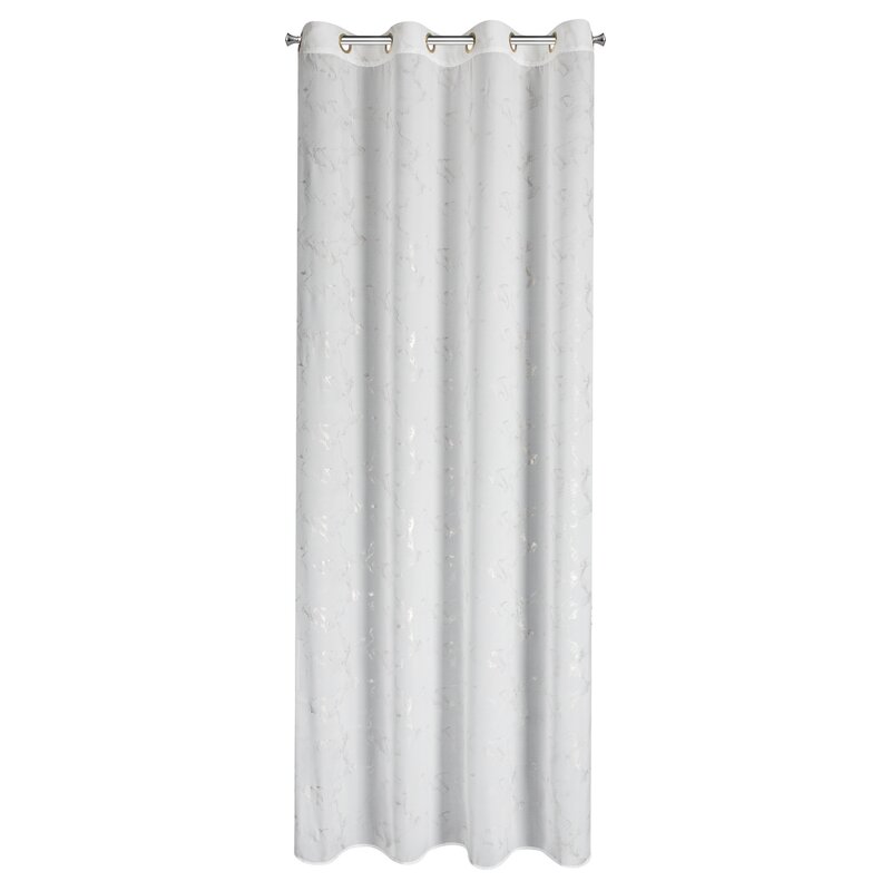 Firana gotowa IVA biała 140 X 270 cm – z błyszczącym nadrukiem