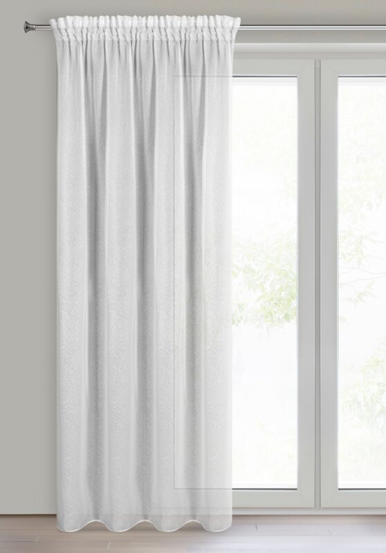 Firana gotowa Tulsa biała 140 x 270 cm – rozświetla wnętrze