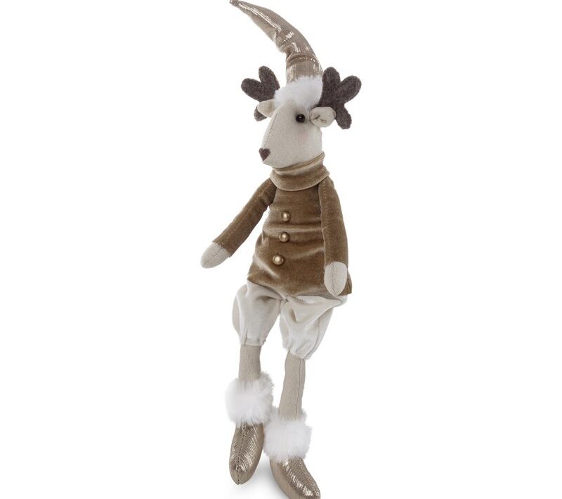 Figurka bożonarodzeniowa szampańska 6 x 10 x 32 cm – dekoracja na święta