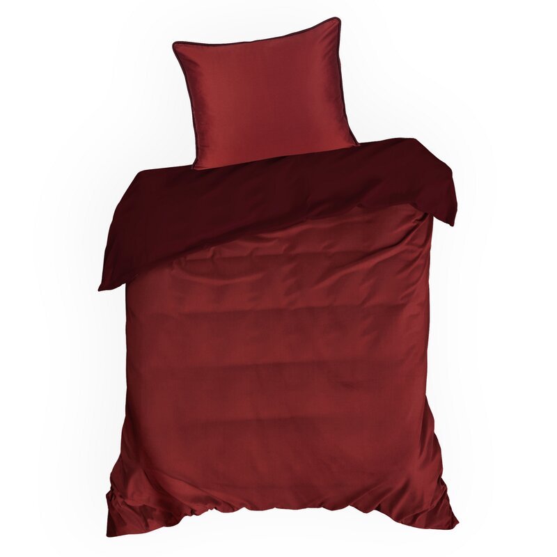 Pościel satynowa Lunara marsala 220 x 200 cm – 100% bawełna