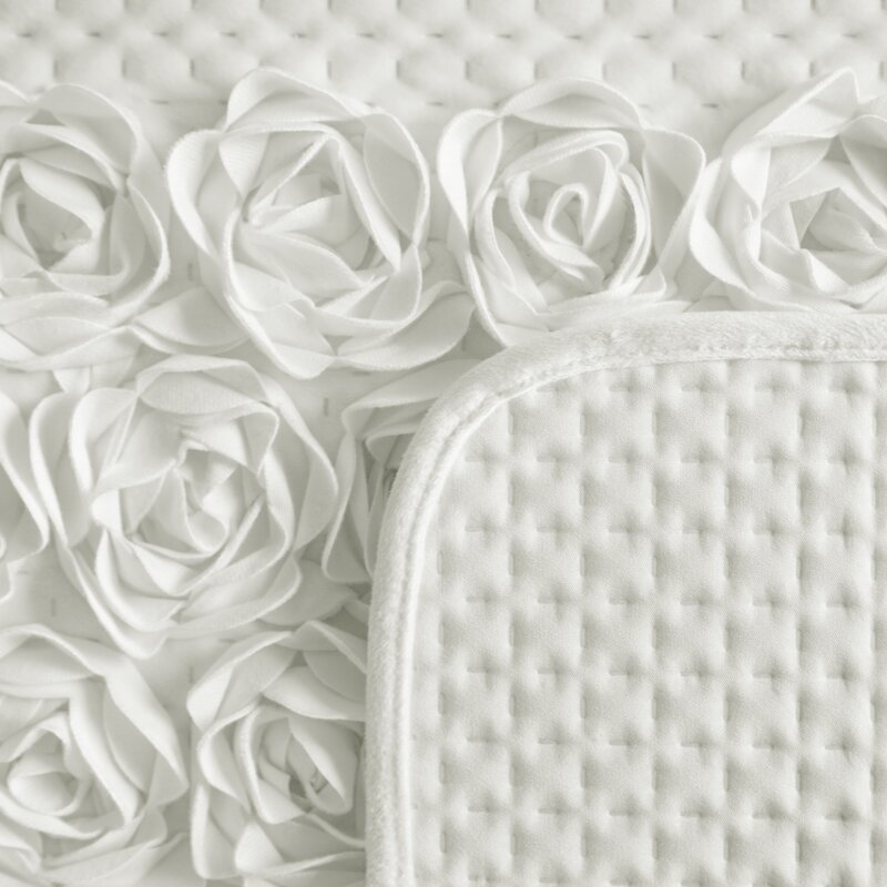 Narzuta welwetowa Roses kremowa 220 X 240 CM – miękka i pluszowa