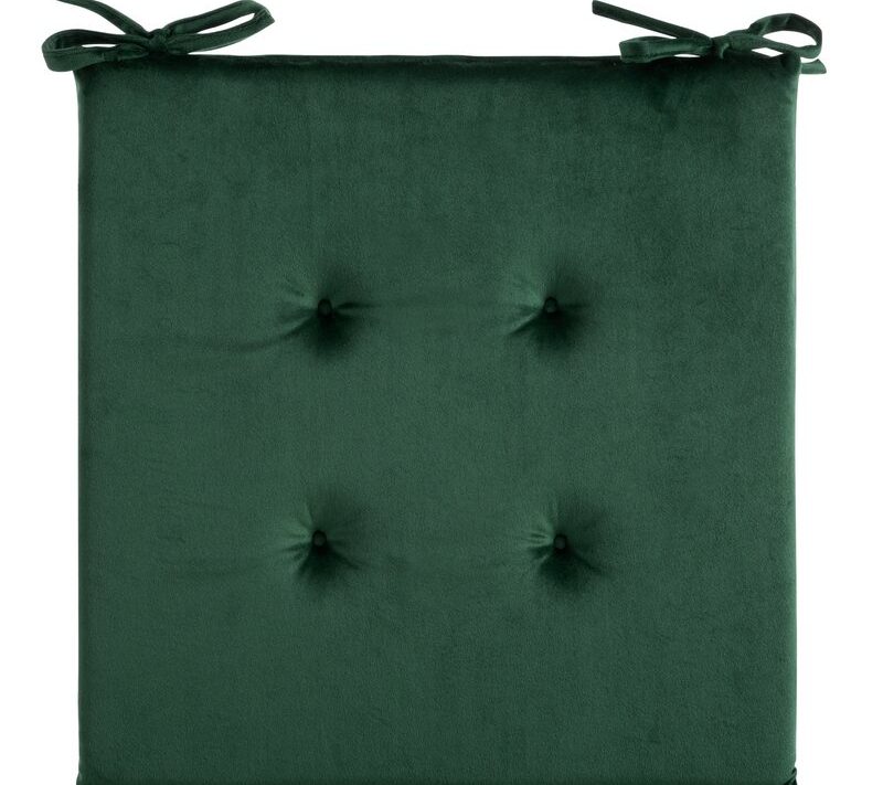 Siedzisko Velvet ciemnozielone 40x40x3 cm – doda komfortu