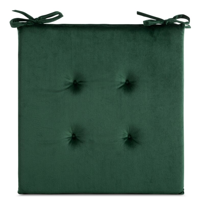 Siedzisko Velvet ciemnozielone 40x40x3 cm – doda komfortu