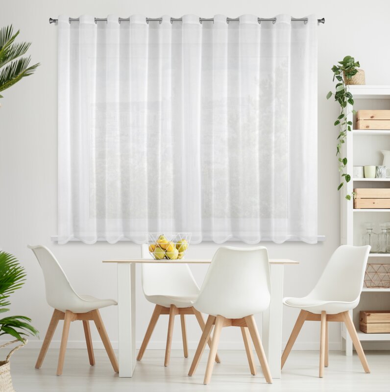 Firana gotowa Lucy biała 350 x 150 cm – rozprasza światło