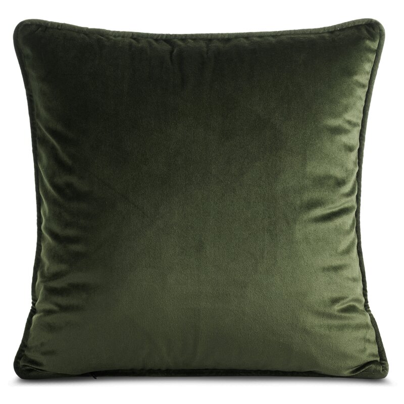 Poszewka szenilowa oliwkowa 45 x 45 cm – doda ciepła wnętrzu