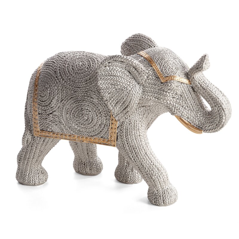 Figurka ceramiczna Valeri srebrna 25 X 9 X 18 CM – do salonu i gabinetu