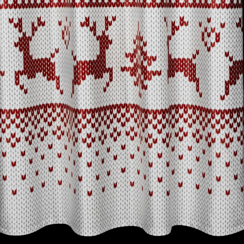 ZASŁONA ŚWIATECZNA NOEL01 140 X 250 CM BIAŁY