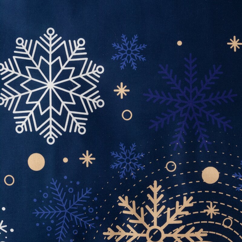 KOMPLET POŚCIELI ŚWIATECZNEJ CAROL 220 X 200 CM CIEMNONIEBIESKI
