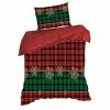 KOMPLET POŚCIELI ŚWIATECZNEJ CHERRY02 160 X 200 CM CZERWONY